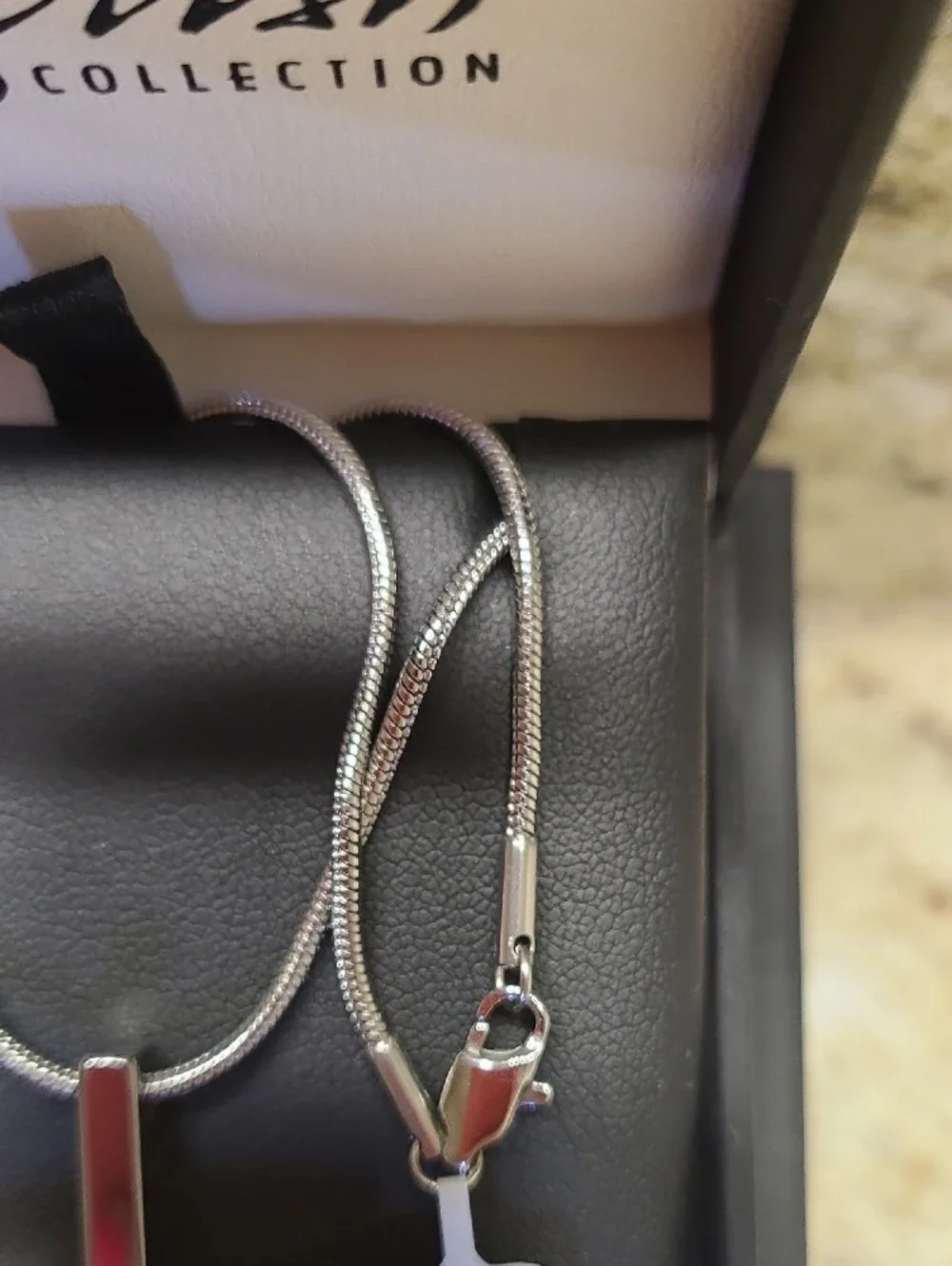 Mens Tungsten Cross Pendant With Stainless Steel chain
